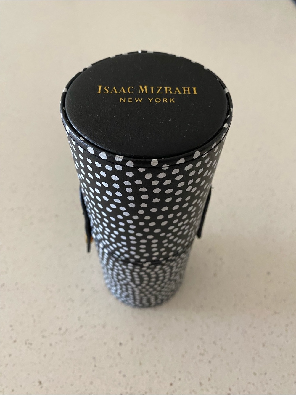Isaac Mizrahi New York Black and White Polka Dot Travel Multipurpose Tube